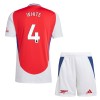 Arsenal Ben White 4 Hjemme 2024-25 - Barn Draktsett